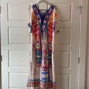 printed maxi dress